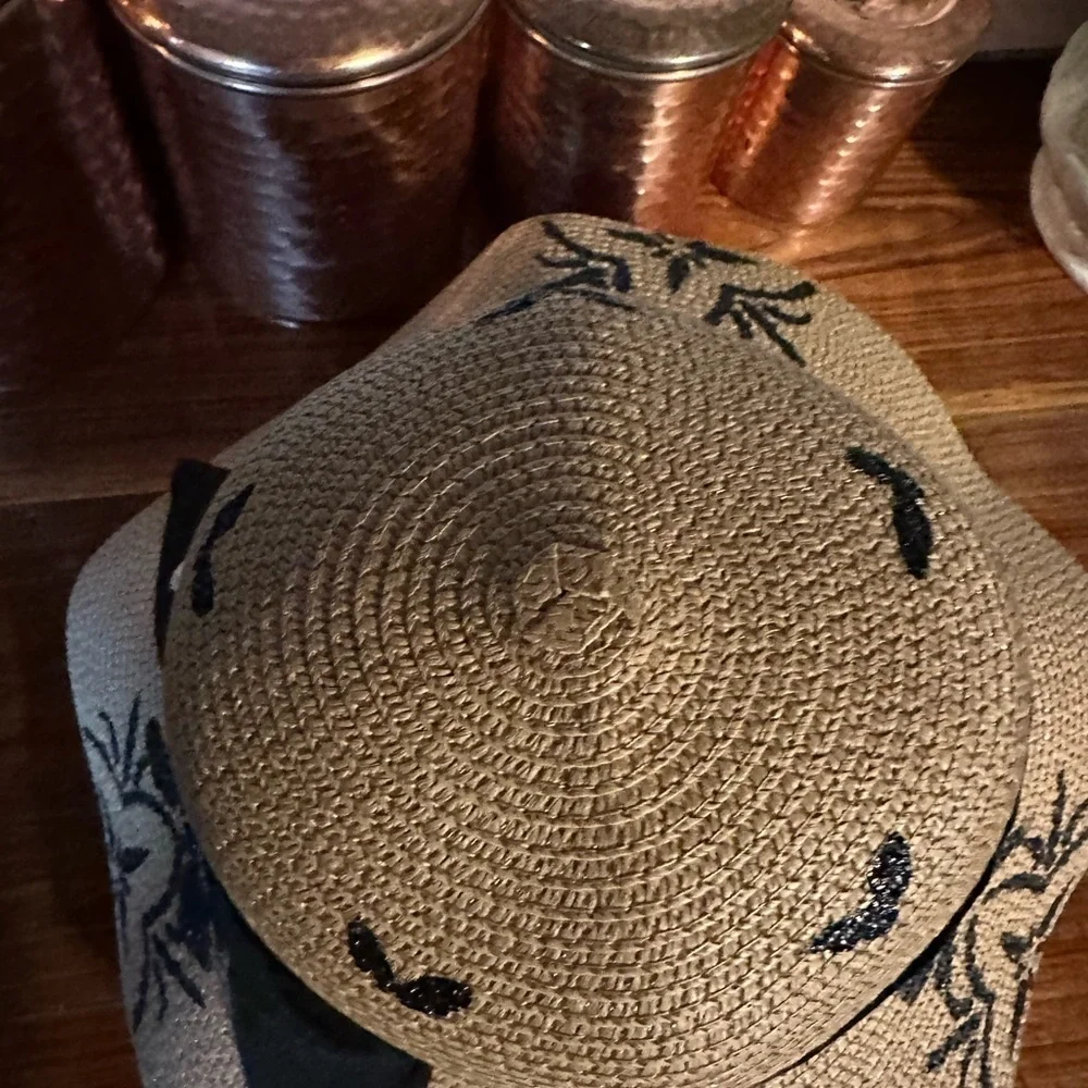Hand painted one of a kind summer hat